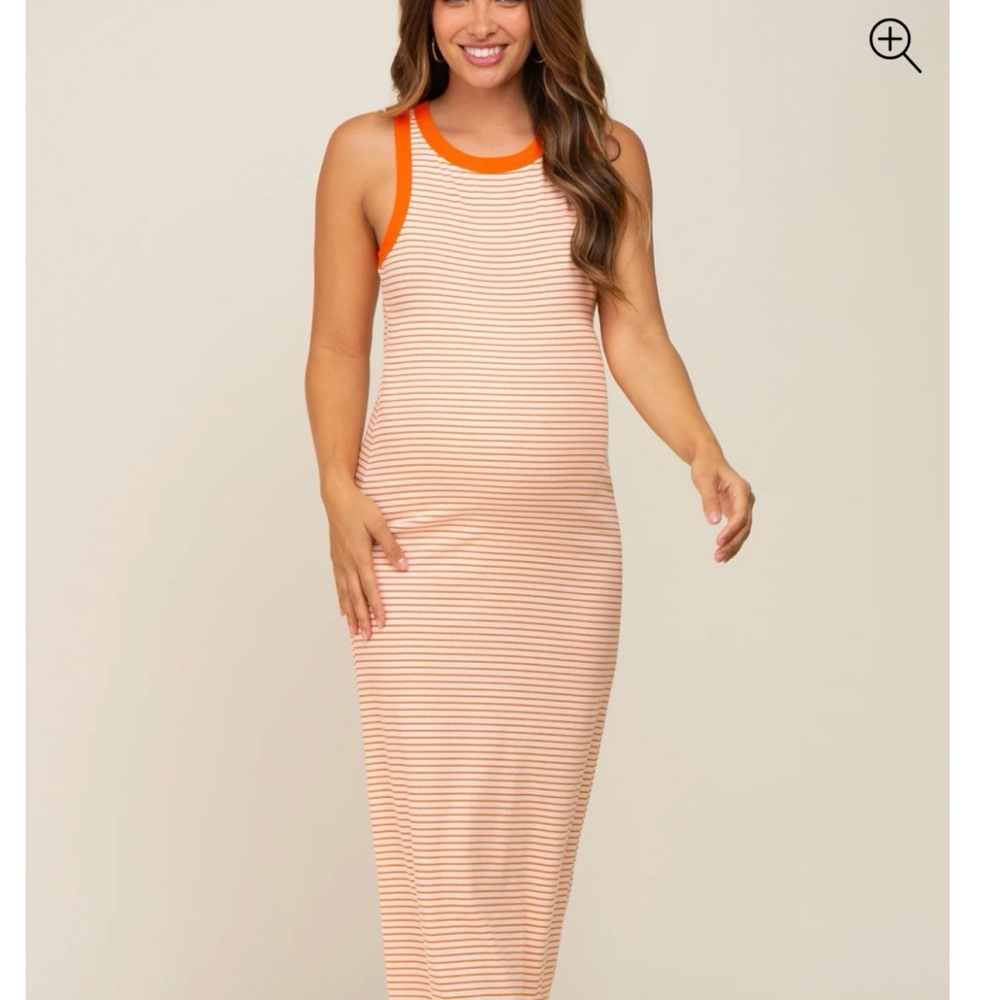 Pinkblush Orange Striped Maxi Dress